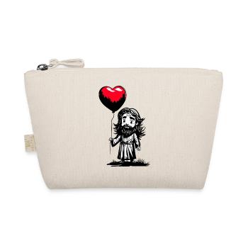 Jesus with Heart Balloon - Heartful Creatures - Organic Pouch - nature - Front