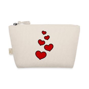 Herzen Liebe Symbol - Bio-Täschchen - Natur - Vorne