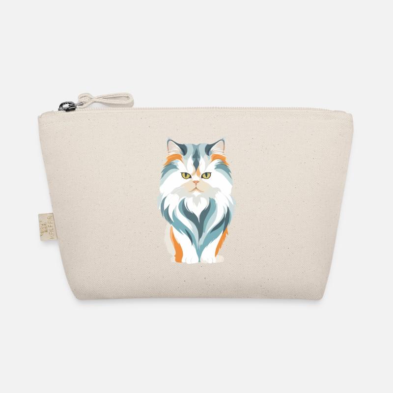 Katze Vektor Kunst mit lebendiger Farbillustration Bio-Täschchen