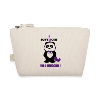 Panda as a unicorn,Funny gift for kids - Organic Pouch - nature - Front