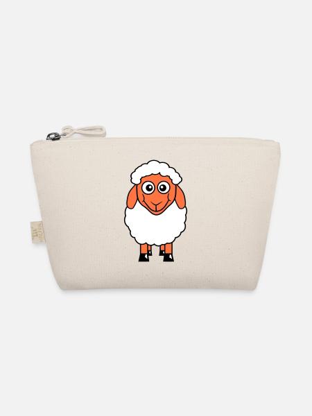 Sheep Baby Stands Cute Cute Lamb Child Cool Comic - Organic Pouch - nature - Front