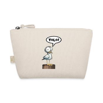 Seagull Speech Bubble Yolo - Organic Pouch - nature - Front