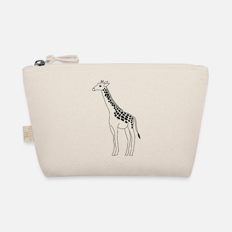 Giraffe - graphic in black and white Organic Pouch