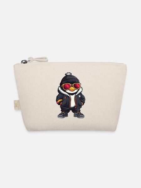Pinguin Cool Comic - Bio-Täschchen - Natur