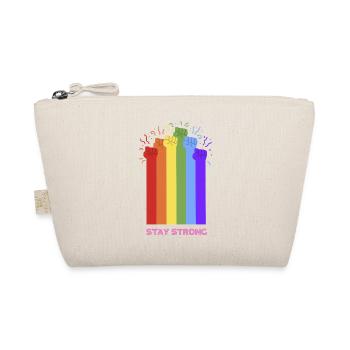 Restez fort, LGBTQ+, CSD, Pride, Arc-en-ciel - Trousse biologique - nature - Devant