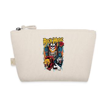 Rock music lion, wolf and skull - Organic Pouch - nature - Front