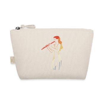 Vintage Flötenspielerin Skizze - Bio-Täschchen - Natur - Vorne