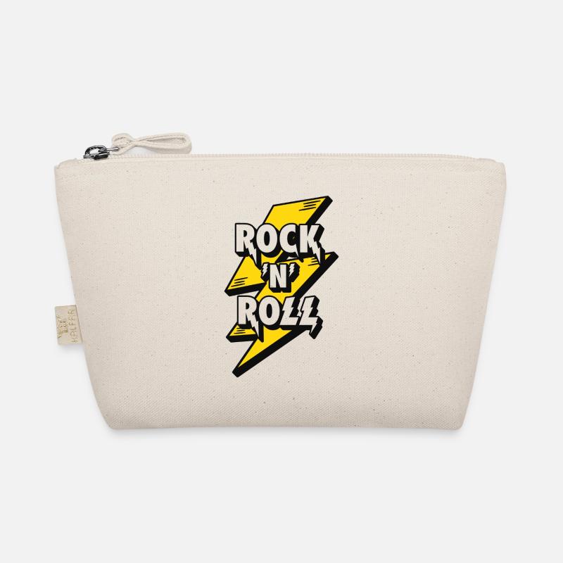 Elektrisierendes Rock'n'Roll-Lightning-Design - Bio-Täschchen - Natur