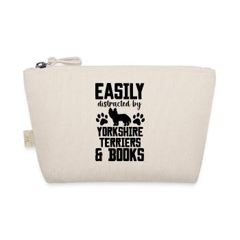 Easily distracted by yorkshire terriers ans books - Bio-Täschchen - Natur - Vorne