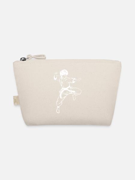 Karate Boy Sketch - Organic Pouch - nature - Front