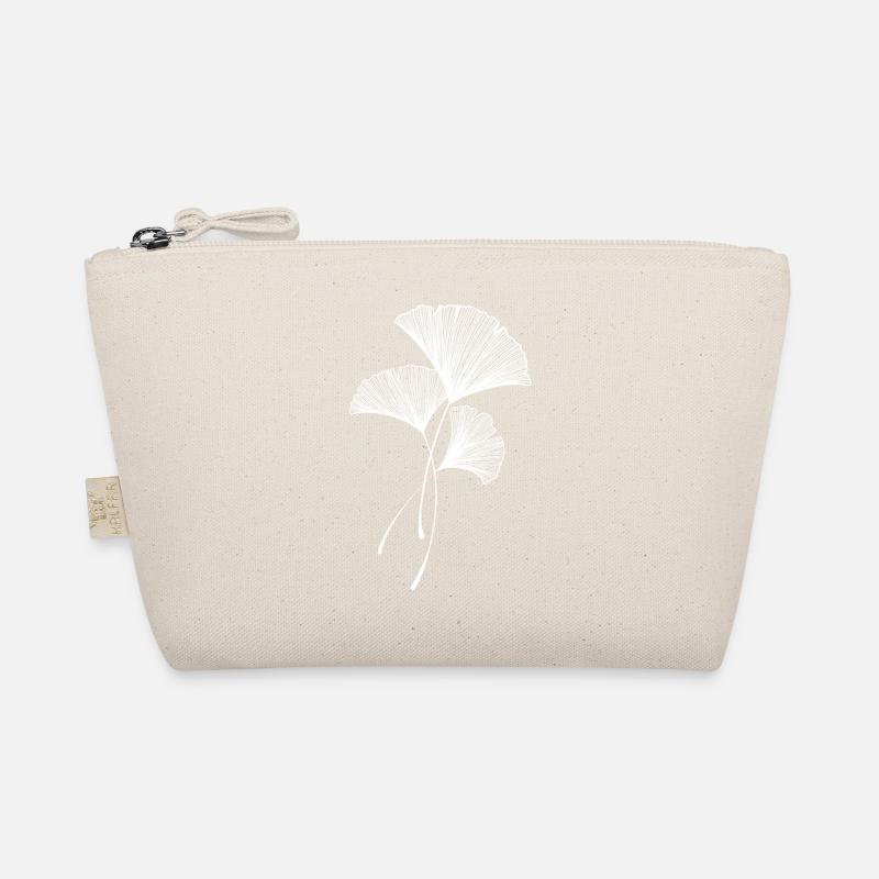Minimalist Ginkgo Leaf Botanical Design Organic Pouch