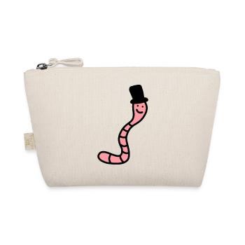 Kurt der Regenwurm / Tier / Merch / Cute / Funny - Bio-Täschchen - Natur - Vorne