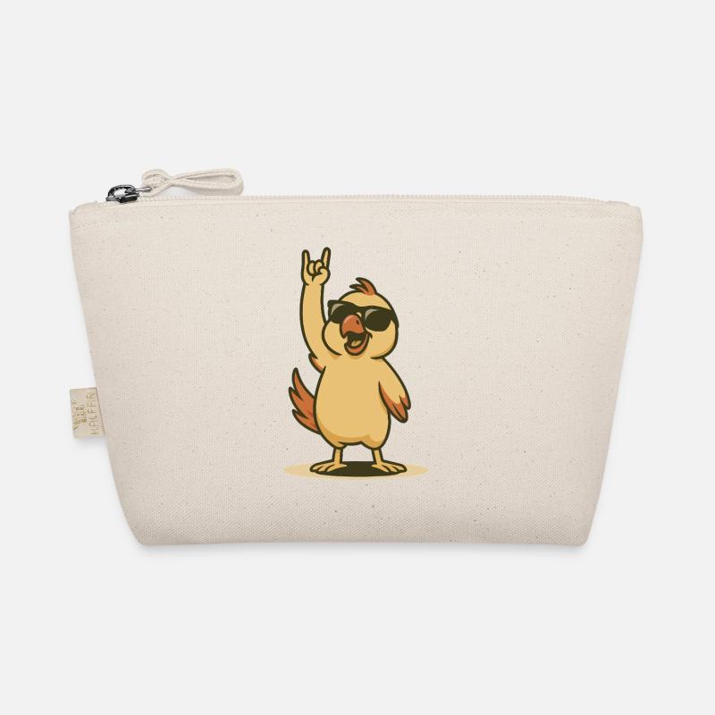 Cool Parrot Chick Rocker Style Organic Pouch