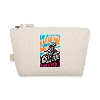 Lebendiges Grandma Bicycle Adventure Design - Bio-Täschchen - Natur - Vorne