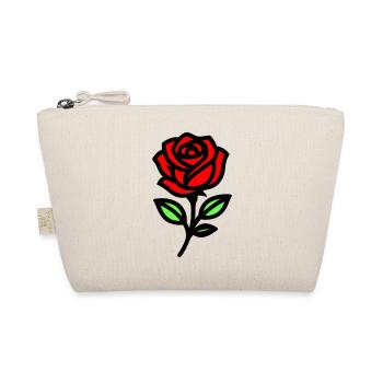 Rose Flower - Organic Pouch - nature - Front