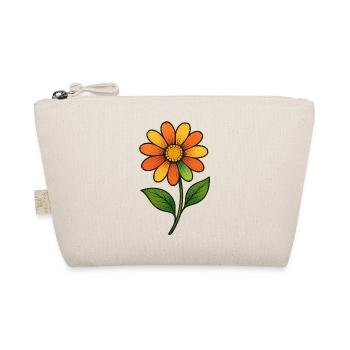 Orangene Blüte Farbzauber - Bio-Täschchen - Natur - Vorne