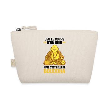 T-shirt humour Bouddha Corps d’un dieu - Trousse biologique - nature - Devant