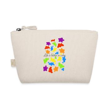 Bunte Farbkleckse - Bio-Täschchen - Natur - Vorne