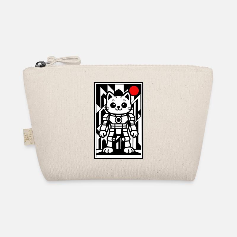 Cat robot in space with red planet Organic Pouch
