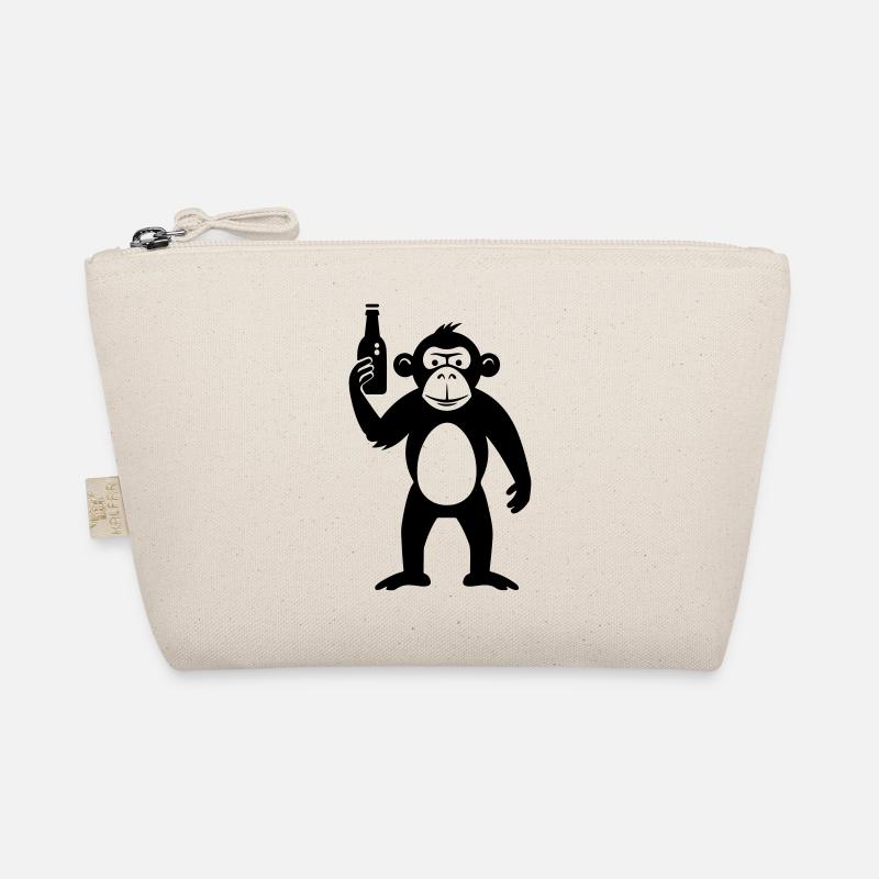 Monkey with beer bottle Organic Pouch