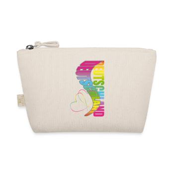 Colorful heart motif Design-Germany - Organic Pouch - nature - Front