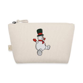 Bonhomme de neige fantaisiste avec chapeau haut de forme et écharpe - Trousse biologique - nature - Devant