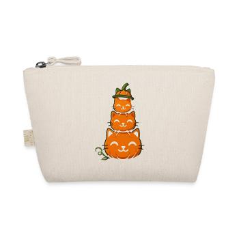 Happy Pumpkin Cat Stack - Organic Pouch - nature - Front