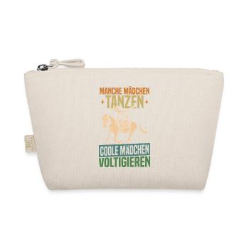Cool Girl Vaulting Horse Riding - Organic Pouch - nature - Front