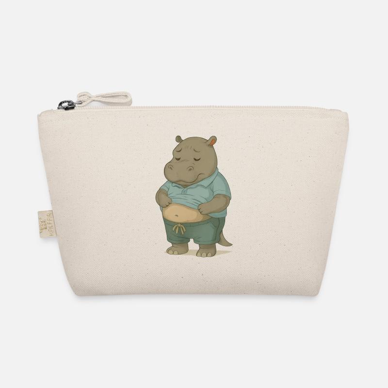 hippopotame triste avec le regard sur le ventre Trousse biologique