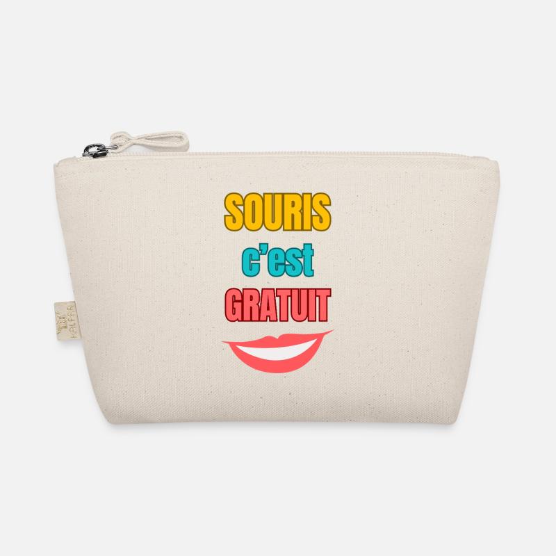 Souris c’est gratuit — typographie colorée Trousse biologique