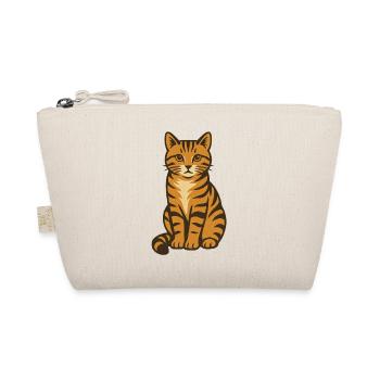 Tiger Cat Vintage Illustration - Organic Pouch - nature - Front