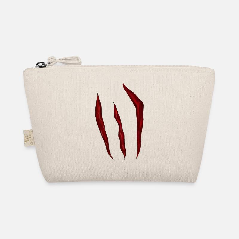 Blood-red scratch marks - Organic Pouch - nature