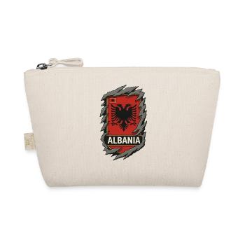 Albanischer Adler Emblem Schild - Bio-Täschchen - Natur - Vorne