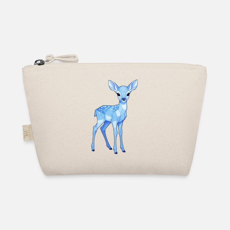 Geometric Blue Deer Organic Pouch
