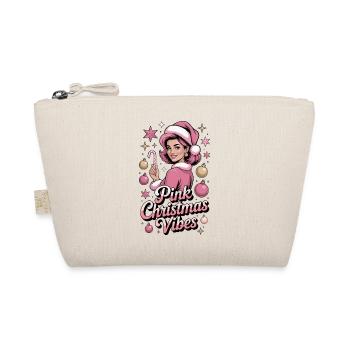 Pink Christmas Vibes Mrs Claus Shirt - Bio-Täschchen - Natur - Vorne