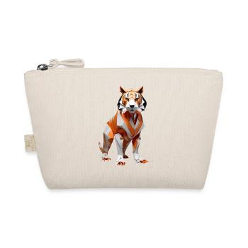 Geometric Low-Poly Tiger - Organic Pouch - nature - Front