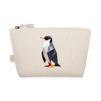 Polygon Penguin: Geometric Elegance - Organic Pouch - nature - Front