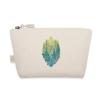 Berglandschaft mit Wald und Fluss – Naturdesign - Bio-Täschchen - Natur - Vorne