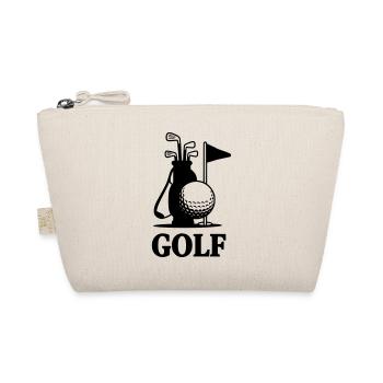 Golf lettering with golf equipment - Organic Pouch - nature - Front