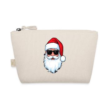 Santa Claus with Sunglasses Hipster Santa - Organic Pouch - nature - Front
