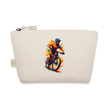 Mountain Biking Mountain Biker MTB Cool Gift - Organic Pouch - nature - Front