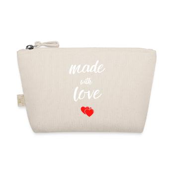 Made with Love Hearts - Bio-Täschchen - Natur - Vorne