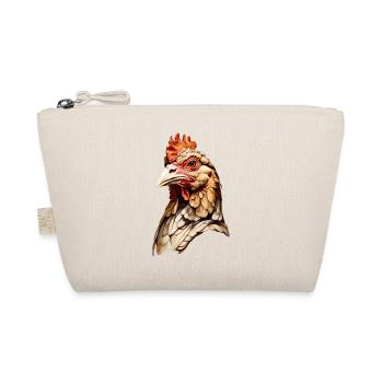 Artistic Chicken Head Portrait - Organic Pouch - nature - Front