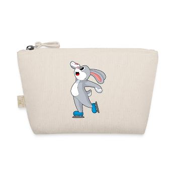Hase Eislaufen Schlittschuhe Wintersport - Bio-Täschchen - Natur - Vorne