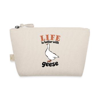 Life is better with geese - Gänse Fan - Bio-Täschchen - Natur - Vorne