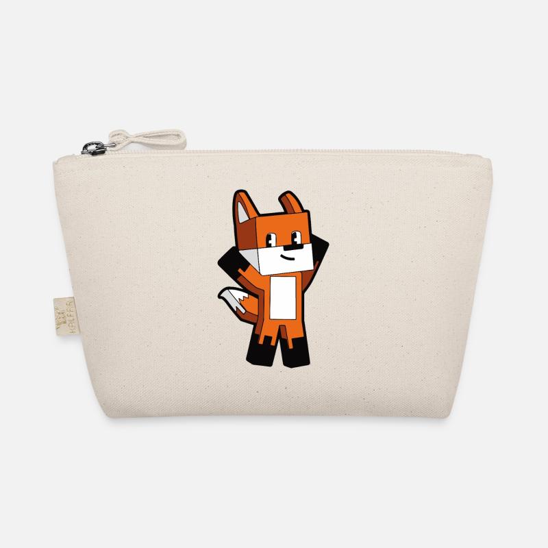 Colorful Voxel Fox Organic Pouch