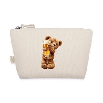 Bear with Beer Glass Beer Teddy Bear - Organic Pouch - nature - Front