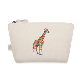 Bunte Giraffen-Regenbogen-Pop-Art-Aquarell - Bio-Täschchen - Natur - Vorne
