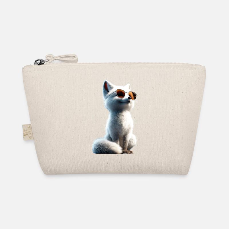 Polarfuchs Schneefuchs Eisfuchs Süßer Weißer Fuchs Bio-Täschchen