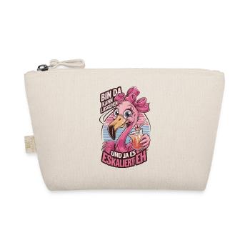 Motif de slogan de flamant rose de fête avec cocktail - Trousse biologique - nature - Devant